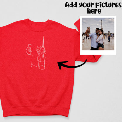 Custom YourStory Crewneck Outlined Photo